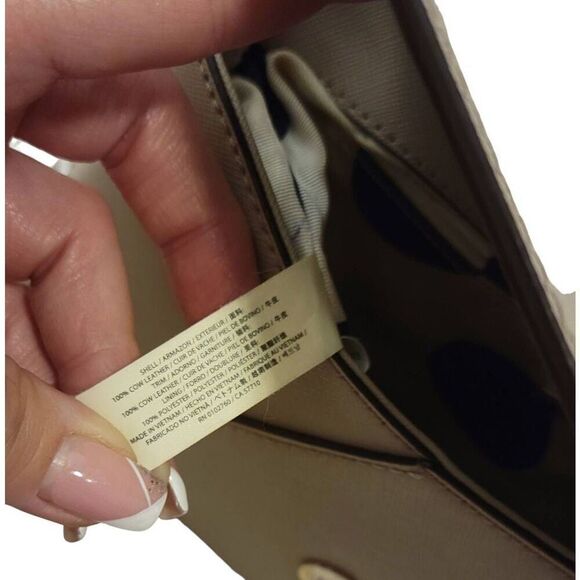 Kate Spade Neutral Taupe Leather Envelope Flap Crossbody Shoulder Bag - Picture 12 of 12